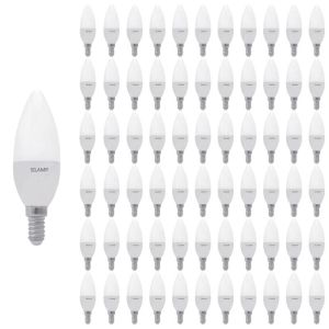 Bombilla LED e14 8w 220v c37 180° (pack de 100) - blanco frío 600