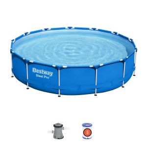 Piscina desmontable tubular Bestway steel pro 396x84 cm con depuradora cart