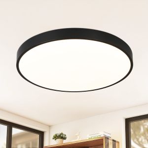 Nettlife panel LED plafón baño redondo plano negro 17w 4000k 28*2.5cm