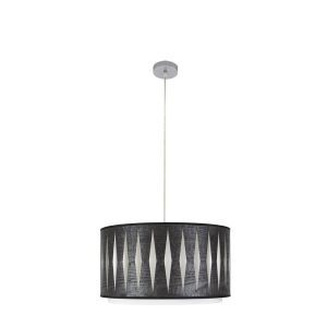 CoLGante alexandra 1xE27 cromo/madera negra regx40x40 cm