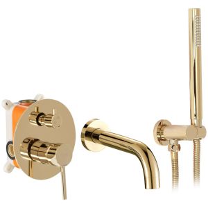 Rea grifo de bañera emportado oculto lungo gold + box, 16x16x16 cm