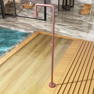 Ducha de piscina pool en acero inox rosa coral | poolimex
