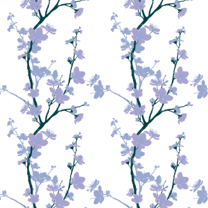 Papel pintado floral listones lila 60cm por 250cm