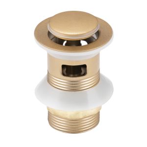 Tapón de lavabo 1 1/4 clic clac con acabado en dorado