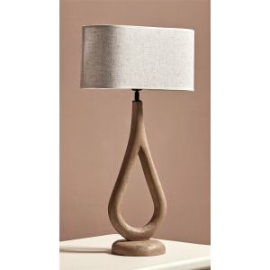 Lampara sobremesa cronos madera natural toffee 65 cms 40x20x65 cms