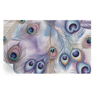 Murales autoadhesivos plumas de pavo real 416x254 tulup
