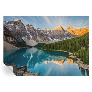 Papel pintado autoadhesivo reflejo de la montaña 208x146 tulup