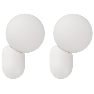 Conjunto de 2 lámparas de pared helme blanco