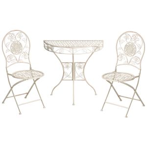 Conjunto de balcón yaviza metal beige claro