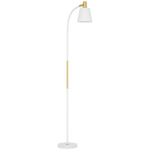 Lámpara de pie 49x21x160 cm metal color blanco Homcom, hogar - iluminación
