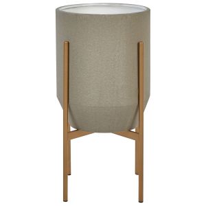 Maceta con patas hybridum 33 cm metal gris