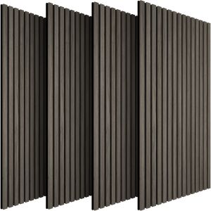 4 paneles de pared aspecto de madera 120x60x2,1 cm, roble gris