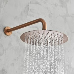 Imex - rociador ducha efecto lluvia 30cm oro rosa