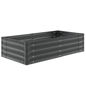 Banco elevado galvanizado, 120 x 60 x 30 cm, 200l, gris