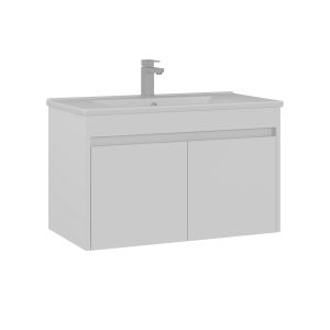 Mueble para lavabo <<side 85 v2>> - 85 x 45 x 52 cm - blanco mate