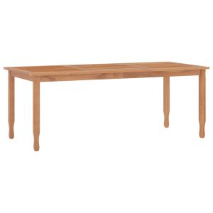 vidaXL mesa de comedor de jardín madera maciza de teca 200x90x75 cm