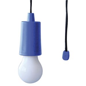 RETRO : Bombilla LED portátil con interruptor de cadena - color azul