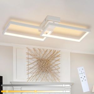 Nettlife lámpara de techo LED metal blanco 48w 80cm lámpara de salón