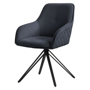 Sillas de comedor giratorio antracita tela tejida asiento ergonómico