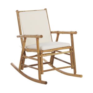 Mecedora de jardín frigole bambú marrón