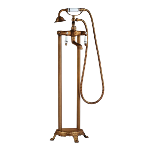 Valaz grifo de bañera exenta bimando retro diseño vintage