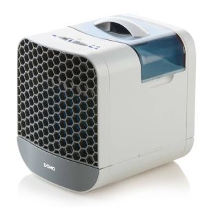 Domo enfriador de aire de mesa 21 cm 6 w gris y blanco