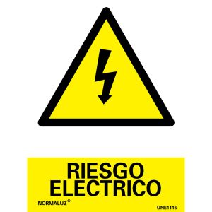 Señal adhesiva riesgo eléctrico 10x15cm rd36607