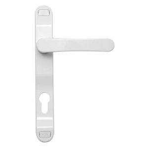 Juego manilla recuperable 5900 con placa y bocallave 85 mm blanca