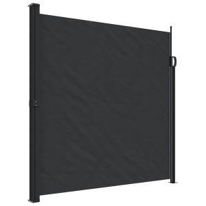 vidaXL toldo lateral retráctil negro 200x600 cm