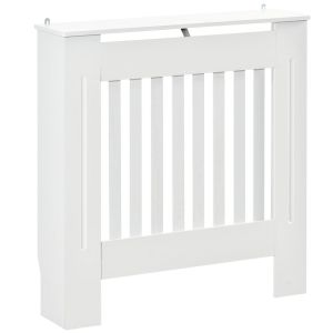Cubierta de radiador 78x19x81 cm mdf color blanco Homcom