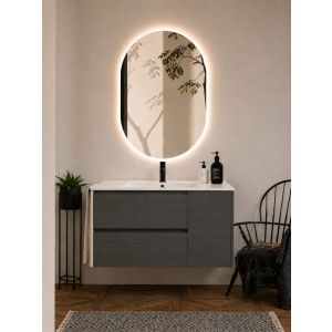 Mueble de baño con lavabo itaca sin espejo 60x45 cm grafito