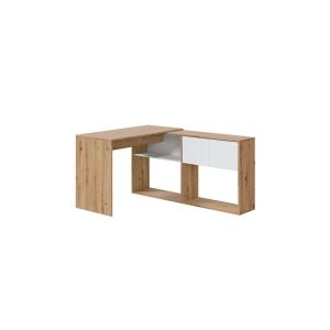 Escritorio con estantería reversible para oficina y estudio