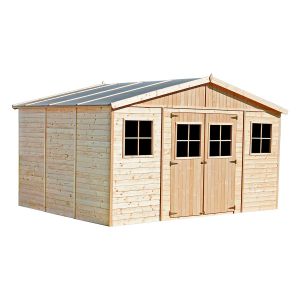 Garaje de madera gardiun vladimir 13,24 m² exterior 320x418x188/246 cm