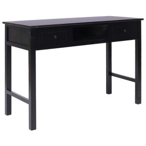 vidaXL escritorio de madera negro 110x45x76 cm