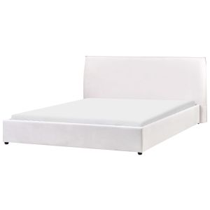 Cama terciopelo lavaur 180 x 200 cm blanco crema