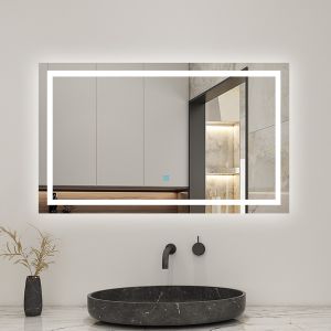 Aica espejo de baño LED 100 x 70 cm, antivaho, brillo regulable