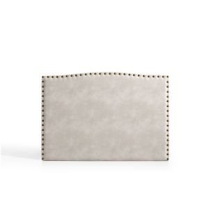 Cabecero ambar para cama de 150 de tela blanco roto 154x115x8 matris