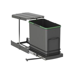 Contenedores de reciclaje recycle para cocina, 24 l, fijación inferior y