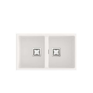 Poalgi - 2 cubetas de granito 70x40 cm zie blanco