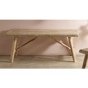 Banqueta rustica madera natural 98 cms. 98x38x40 cms
