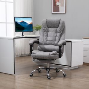 Silla de oficina con masaje 65 x 70 cm microfibra gris