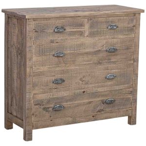 Cómoda de madera marrón 90x40x100h cm