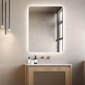 LEDimex - espejo 90x80cm LED retroiluminado serie dinamarca