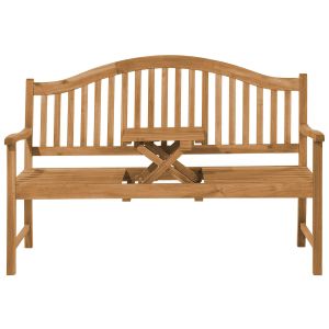 Banco de jardín hilo 150 cm madera de acacia marrón