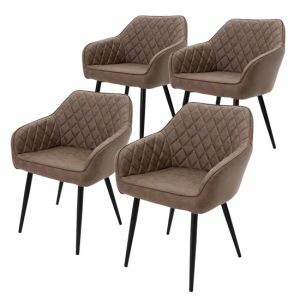 Set 4x sillas de comedor marr?n  estilo moderno ml-design