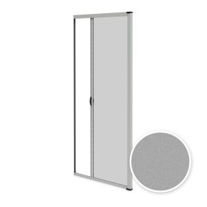 Mosquitera enrollable para puerta 140x230 cm - gris texturado