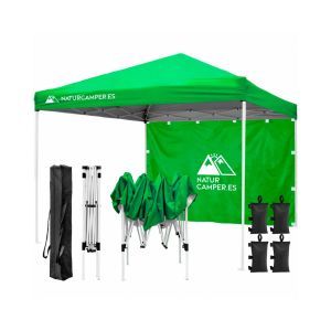 Carpa plegable naturcamper beach 3x3m verde
