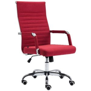 Silla de oficina ajustable - roja - tela