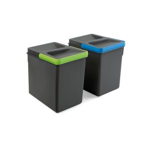 Emuca contenedores para cajón de cocina recycle (2 unidades), altura 216