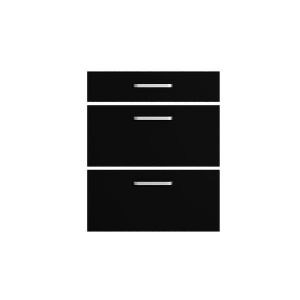 Frente cajón cocina Zenit negra para mueble 60 cm